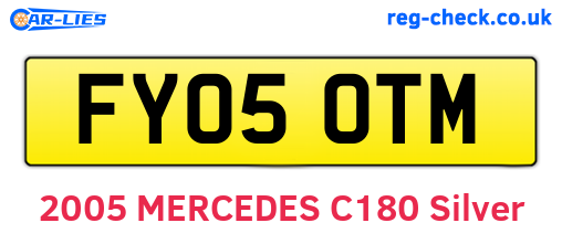 FY05OTM are the vehicle registration plates.