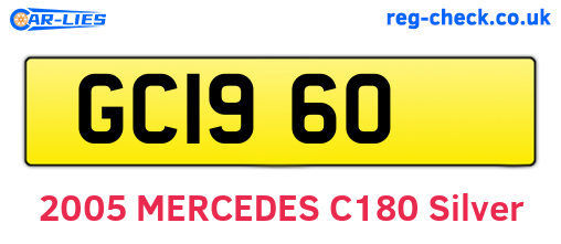 GC1960 are the vehicle registration plates.