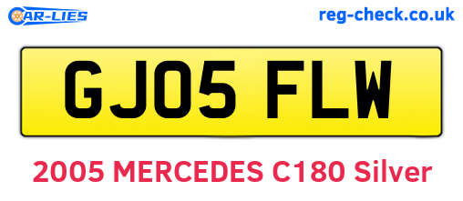 GJ05FLW are the vehicle registration plates.