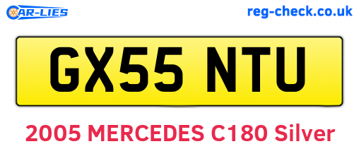 GX55NTU are the vehicle registration plates.