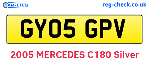 GY05GPV are the vehicle registration plates.