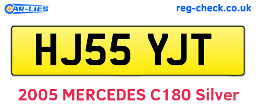 HJ55YJT are the vehicle registration plates.