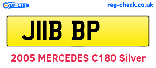 J11BBP are the vehicle registration plates.