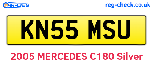 KN55MSU are the vehicle registration plates.