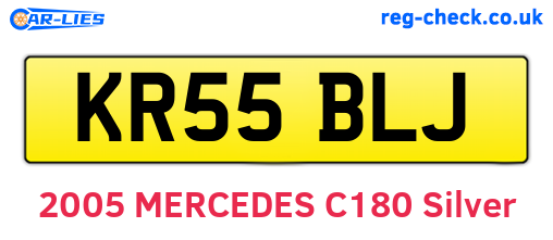 KR55BLJ are the vehicle registration plates.