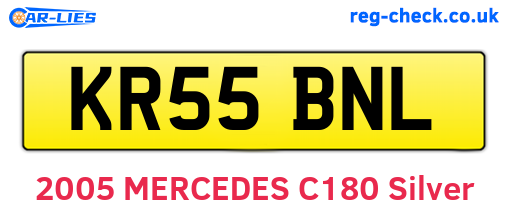 KR55BNL are the vehicle registration plates.