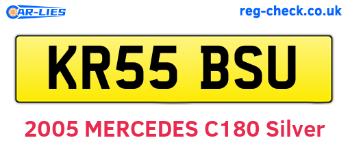 KR55BSU are the vehicle registration plates.