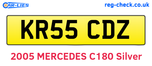 KR55CDZ are the vehicle registration plates.