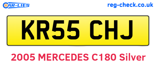 KR55CHJ are the vehicle registration plates.
