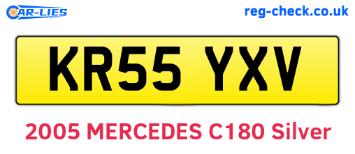 KR55YXV are the vehicle registration plates.