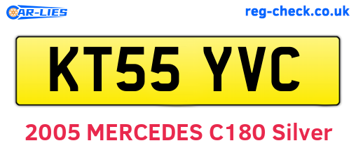KT55YVC are the vehicle registration plates.