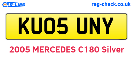 KU05UNY are the vehicle registration plates.