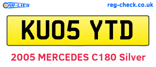 KU05YTD are the vehicle registration plates.