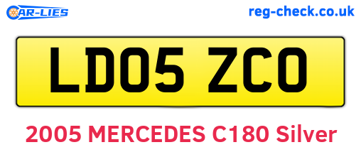 LD05ZCO are the vehicle registration plates.