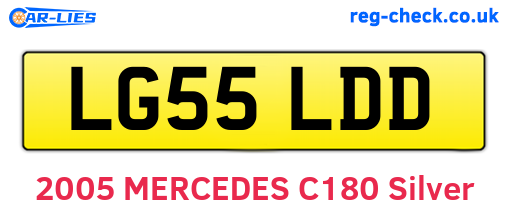LG55LDD are the vehicle registration plates.