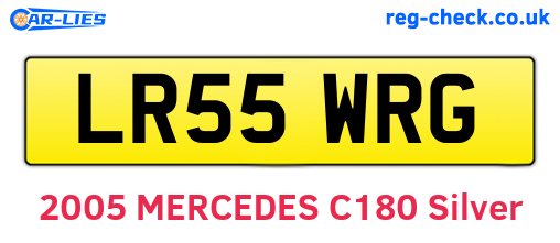 LR55WRG are the vehicle registration plates.