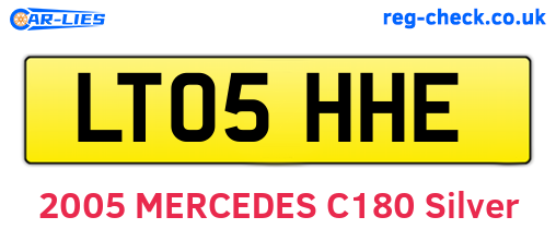 LT05HHE are the vehicle registration plates.