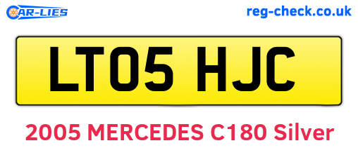 LT05HJC are the vehicle registration plates.