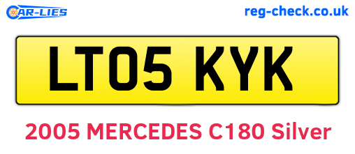 LT05KYK are the vehicle registration plates.