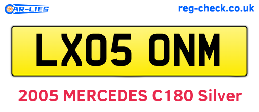 LX05ONM are the vehicle registration plates.