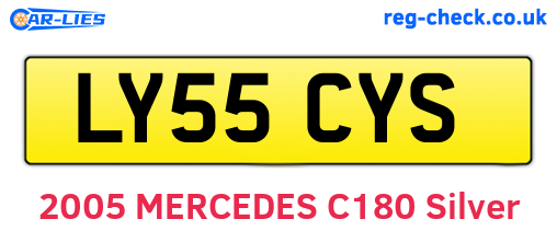 LY55CYS are the vehicle registration plates.