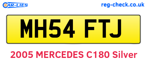 MH54FTJ are the vehicle registration plates.