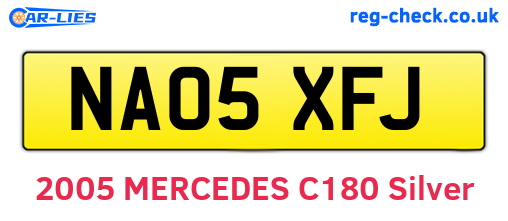 NA05XFJ are the vehicle registration plates.