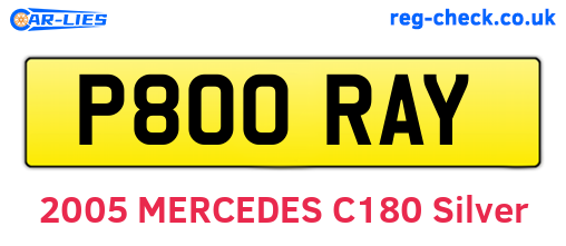 P800RAY are the vehicle registration plates.