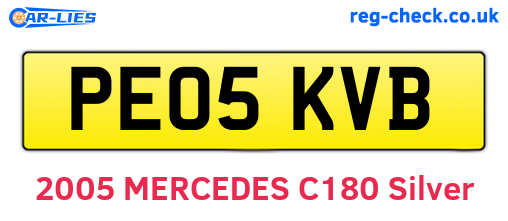 PE05KVB are the vehicle registration plates.