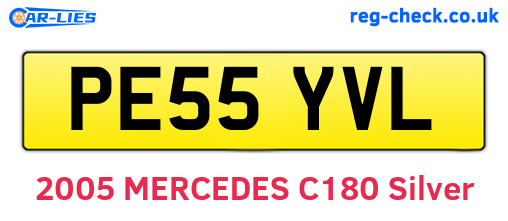 PE55YVL are the vehicle registration plates.