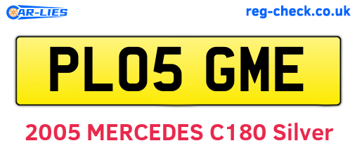 PL05GME are the vehicle registration plates.