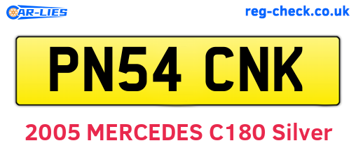 PN54CNK are the vehicle registration plates.