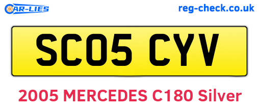 SC05CYV are the vehicle registration plates.