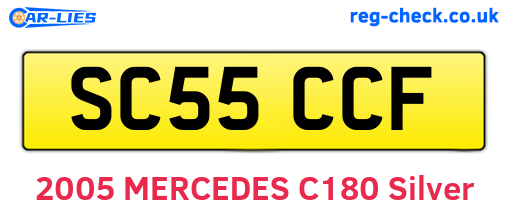 SC55CCF are the vehicle registration plates.