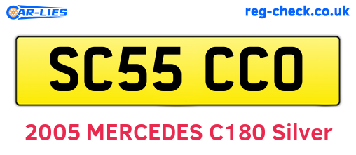SC55CCO are the vehicle registration plates.
