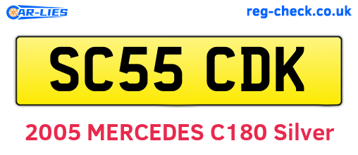 SC55CDK are the vehicle registration plates.