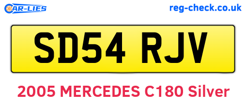 SD54RJV are the vehicle registration plates.
