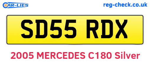 SD55RDX are the vehicle registration plates.