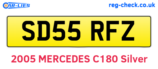 SD55RFZ are the vehicle registration plates.