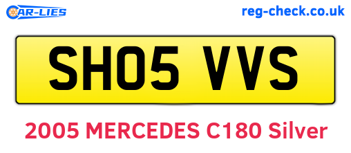 SH05VVS are the vehicle registration plates.