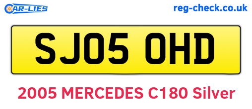 SJ05OHD are the vehicle registration plates.