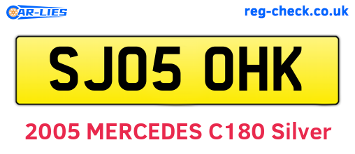 SJ05OHK are the vehicle registration plates.