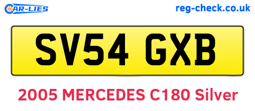 SV54GXB are the vehicle registration plates.