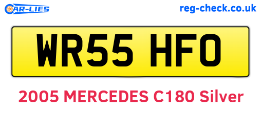 WR55HFO are the vehicle registration plates.