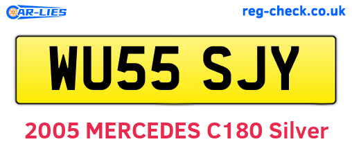 WU55SJY are the vehicle registration plates.
