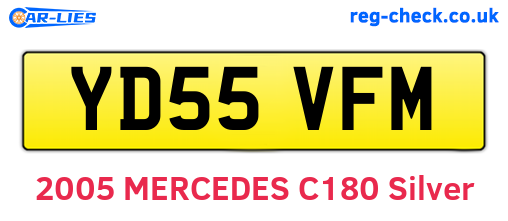 YD55VFM are the vehicle registration plates.