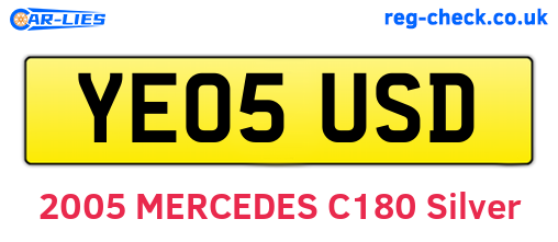 YE05USD are the vehicle registration plates.
