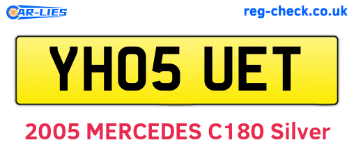 YH05UET are the vehicle registration plates.