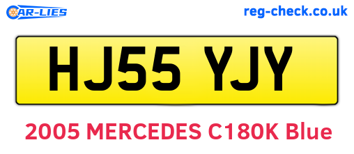 HJ55YJY are the vehicle registration plates.