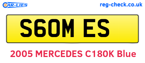 S60MES are the vehicle registration plates.